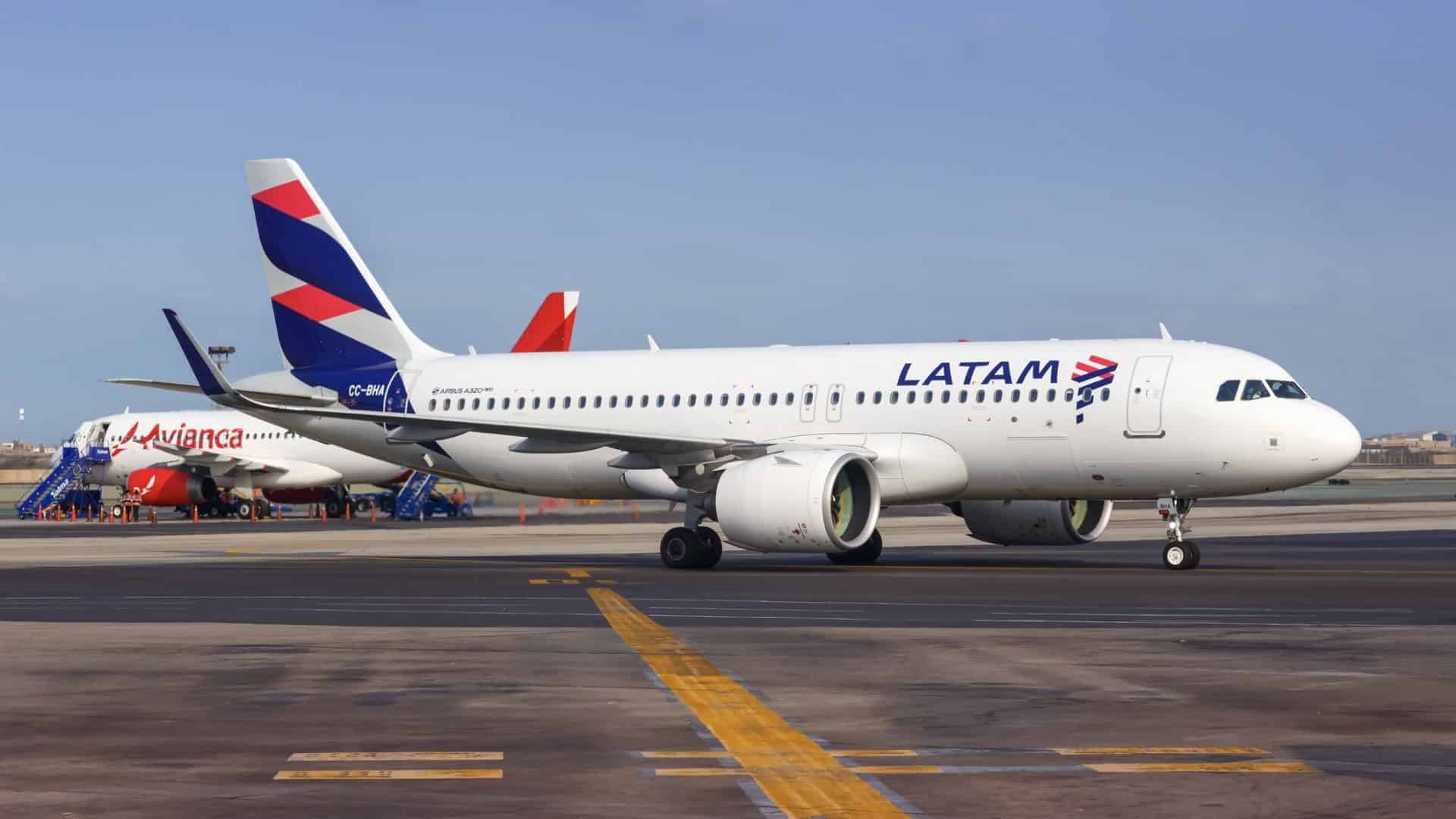 LATAM Airbus A320neo Airplane Lima Airport