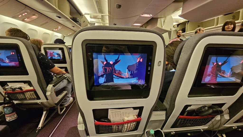 Austrian Airlines Premium Economy Bildschirme 2