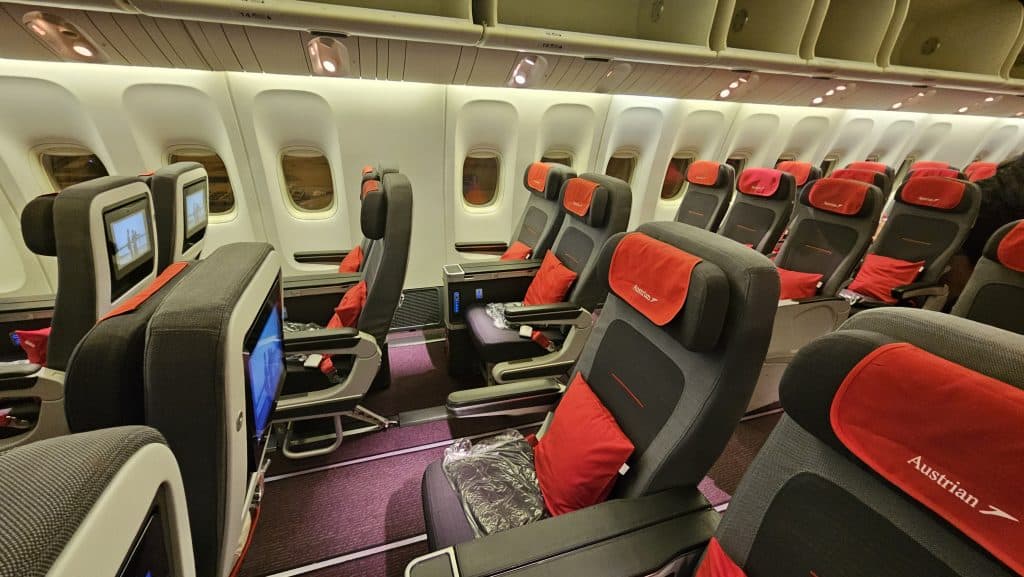 Austrian Airlines Premium Economy Sitze 2