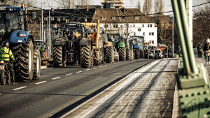 Landwirt Protest Flughafen Frankfurt