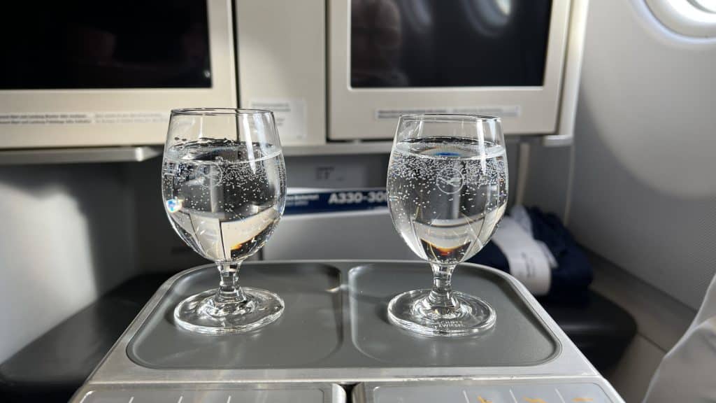Lufthansa Business Class Airbus A330 Drinks