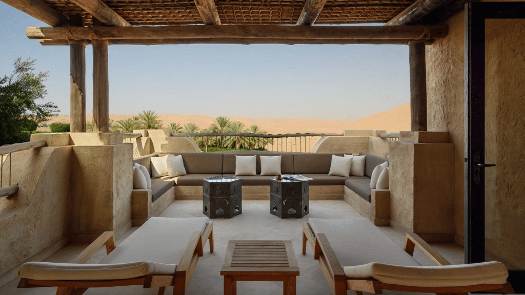 Anantara Qasr Al Sarab Desert Resort Deluxe Zimmer Terrasse