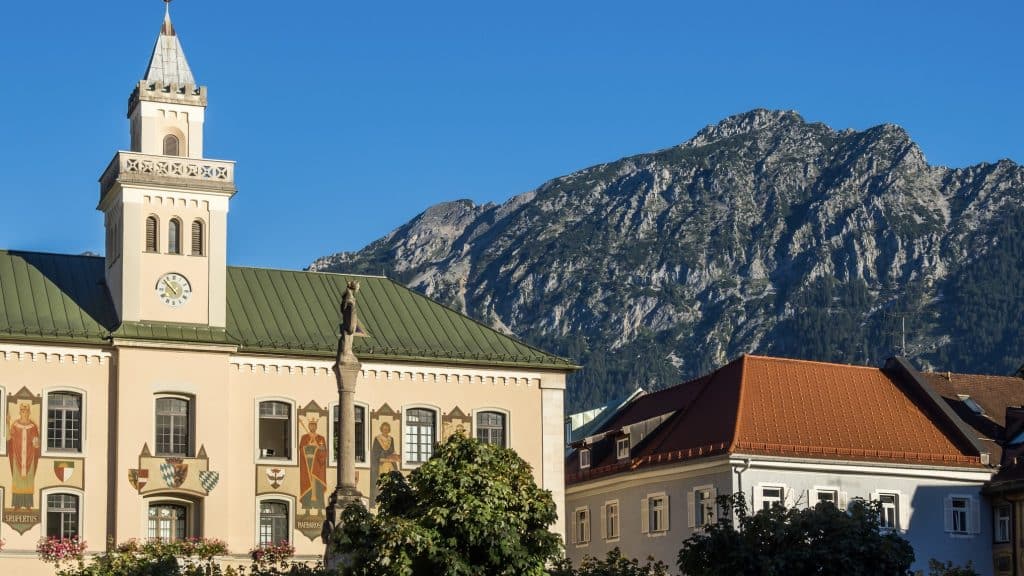 Old Town Hall In Bad Reichenhall Alps