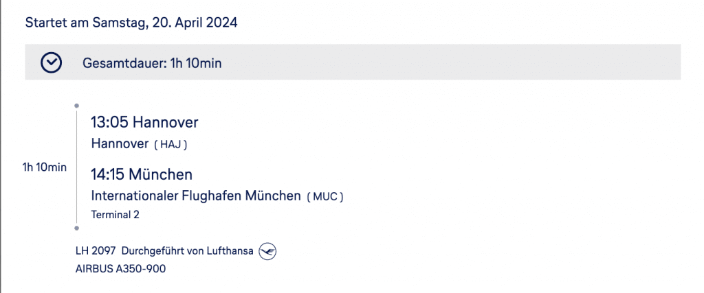 Lufthansa A350 München Hannover