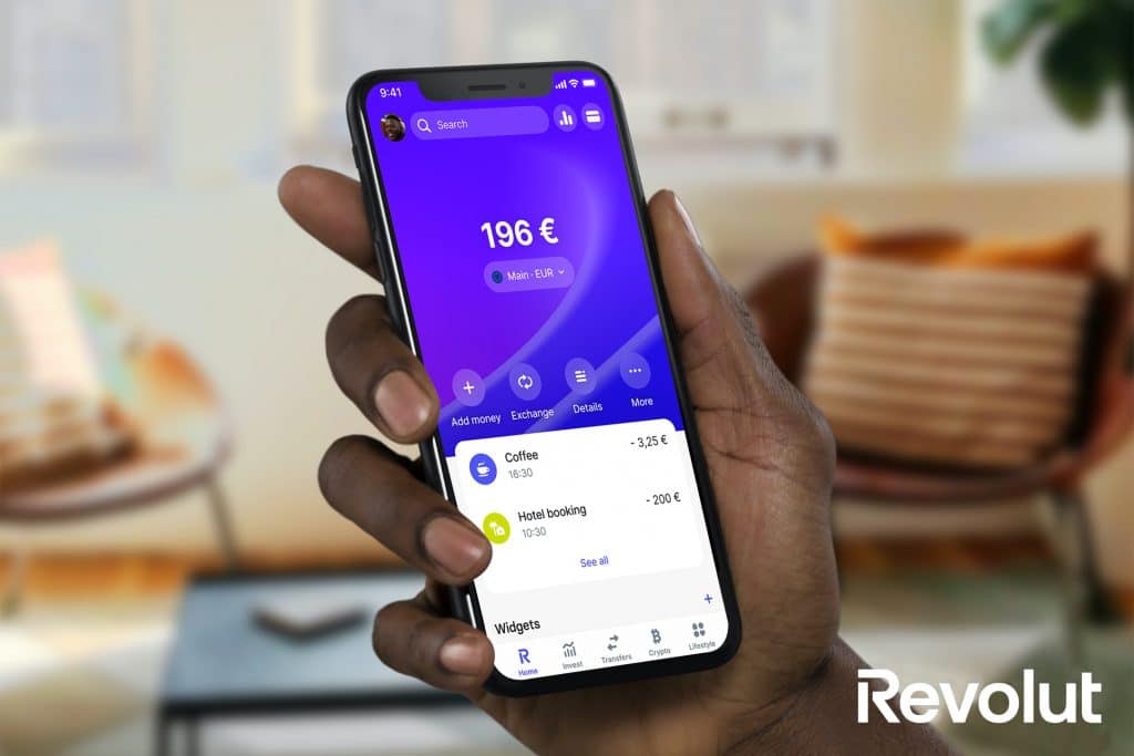 Die Revolut App hilft beim Sammeln von RevPoints