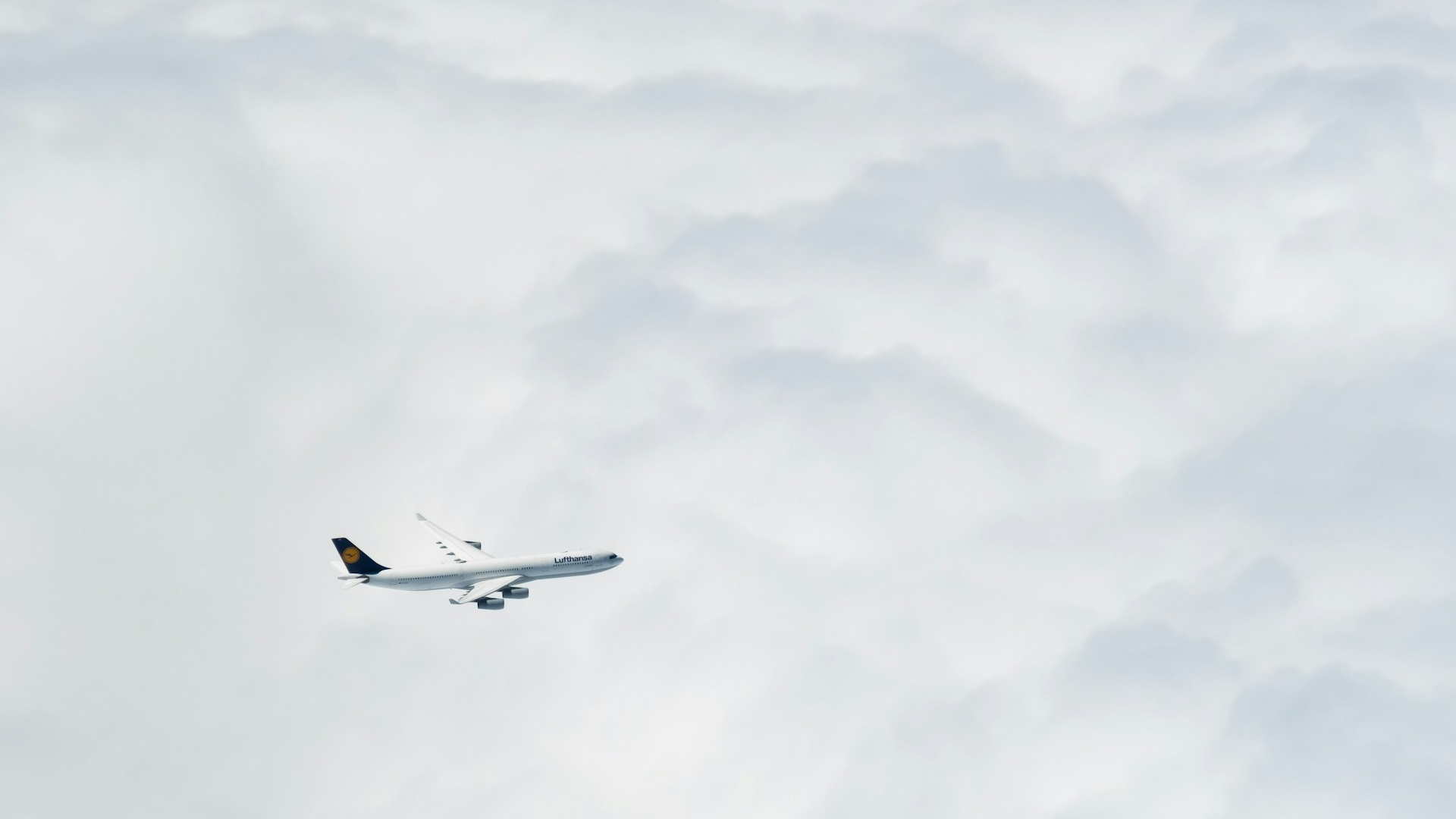 Lufthansa Airbus A340 Wolken