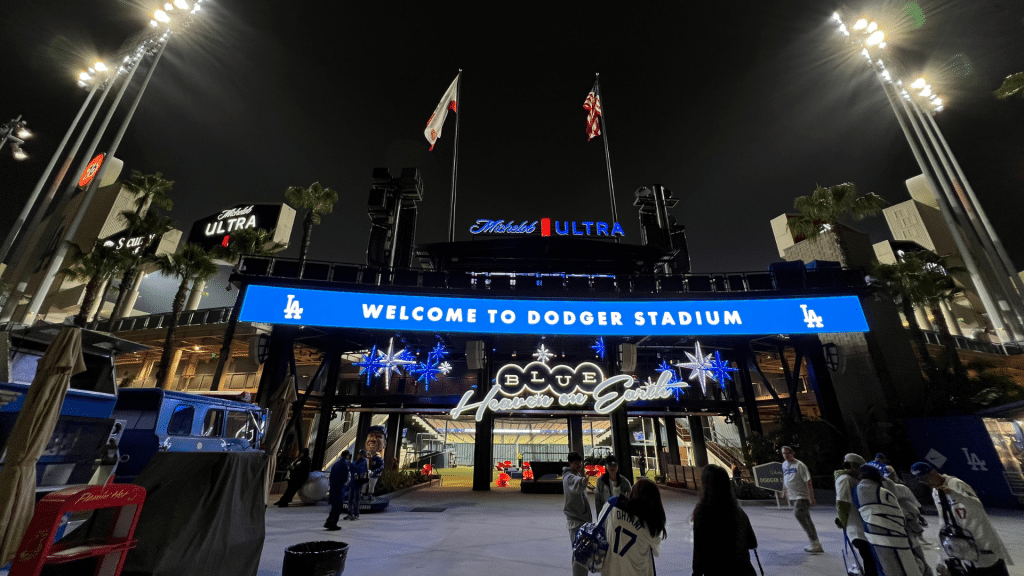 Baseball Spiel Im Dodgers Stadium 1