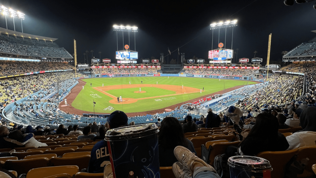 Baseball Spiel Im Dodgers Stadium