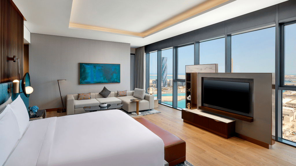 Conrad Bahrain One Bedroom Residential Suite Schlafzimmer