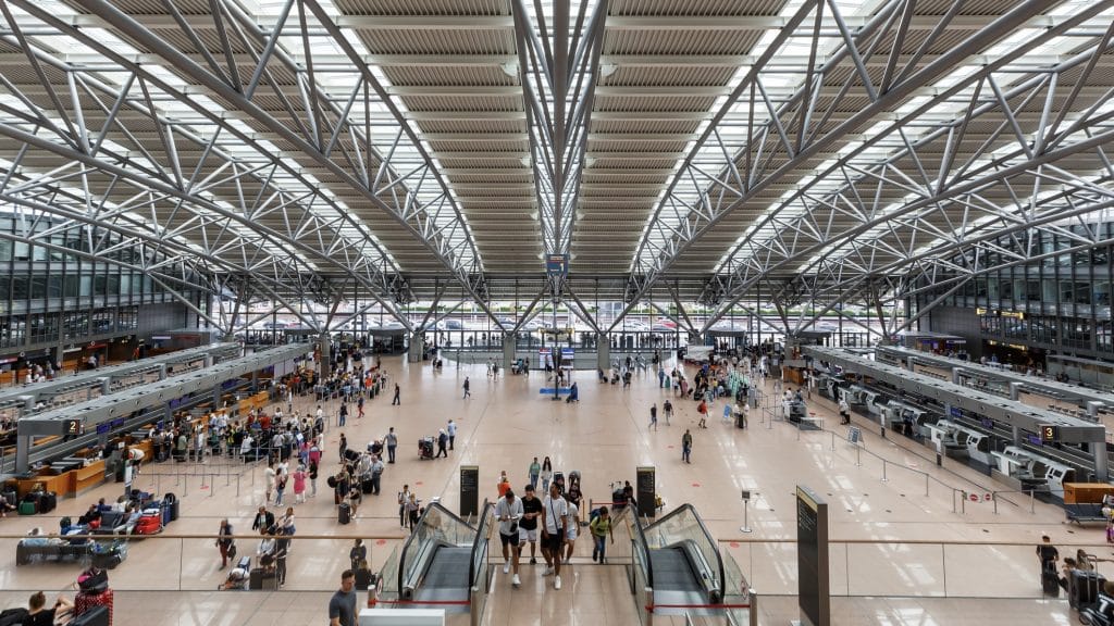 Hamburg Airport Terminal 1 In Germany