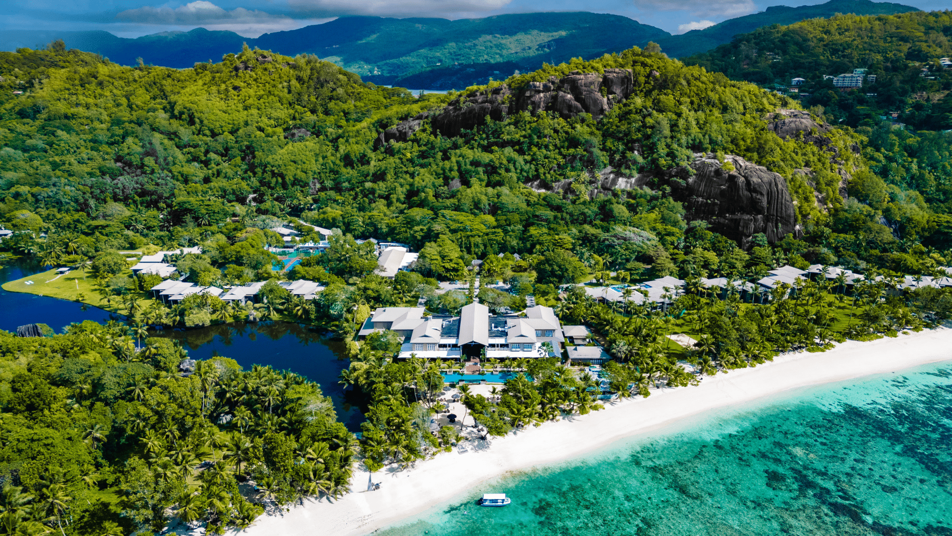 Kempinski Seychellen Resort Baie Lazare Luftbild