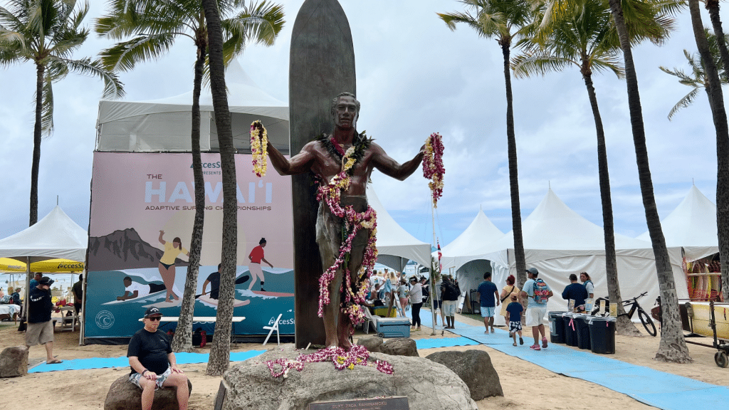 Waikiki Beach Surfer Statue