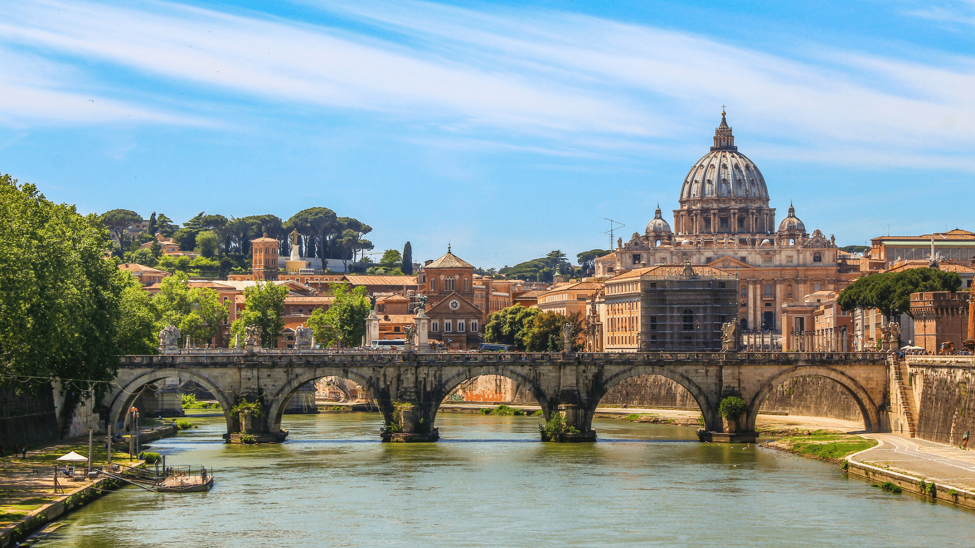 Rom Ponte SantAngelo Fluss Bruecke