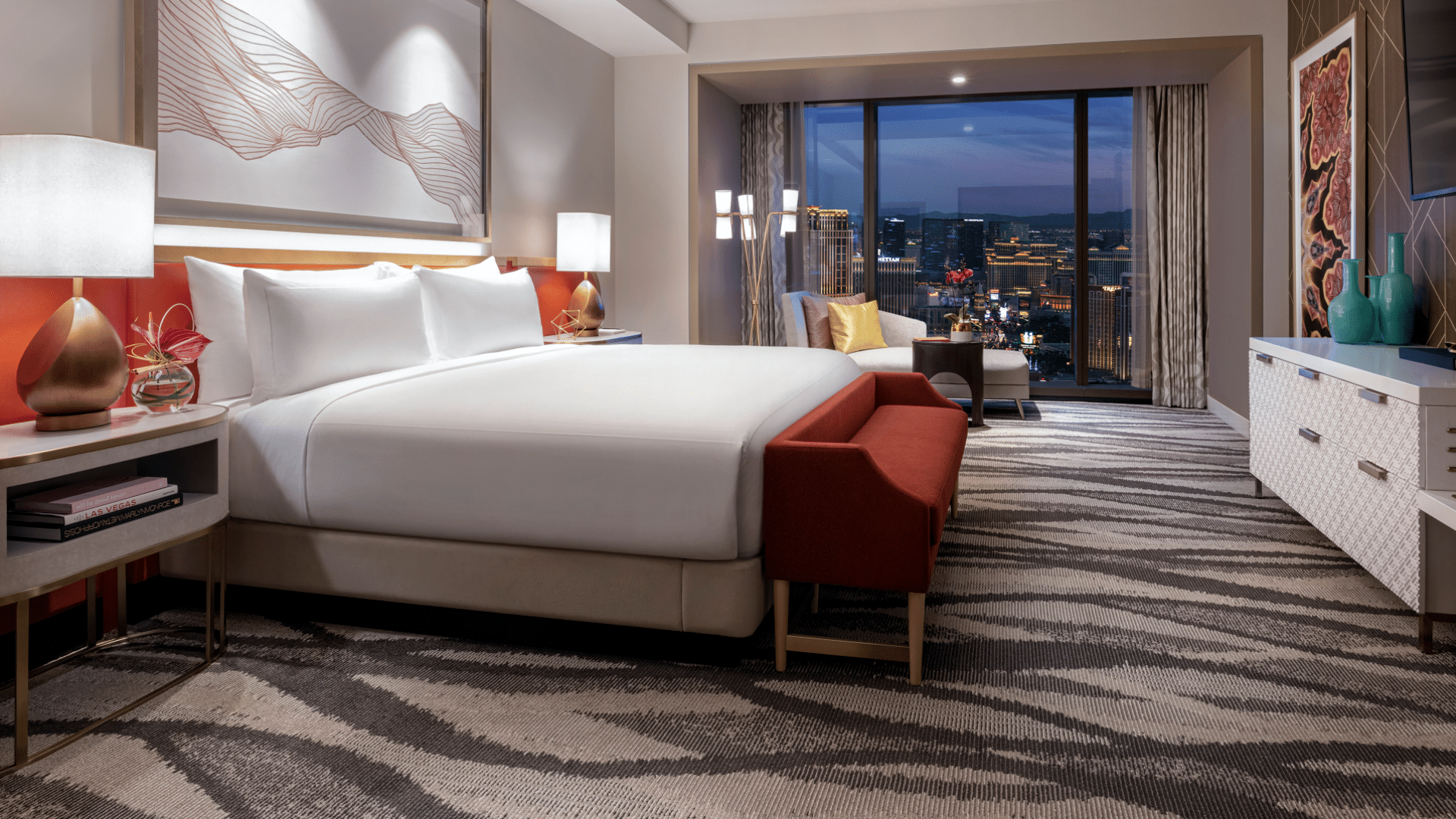 Conrad Las Vegas Premium Strip View Zimmer Nacht