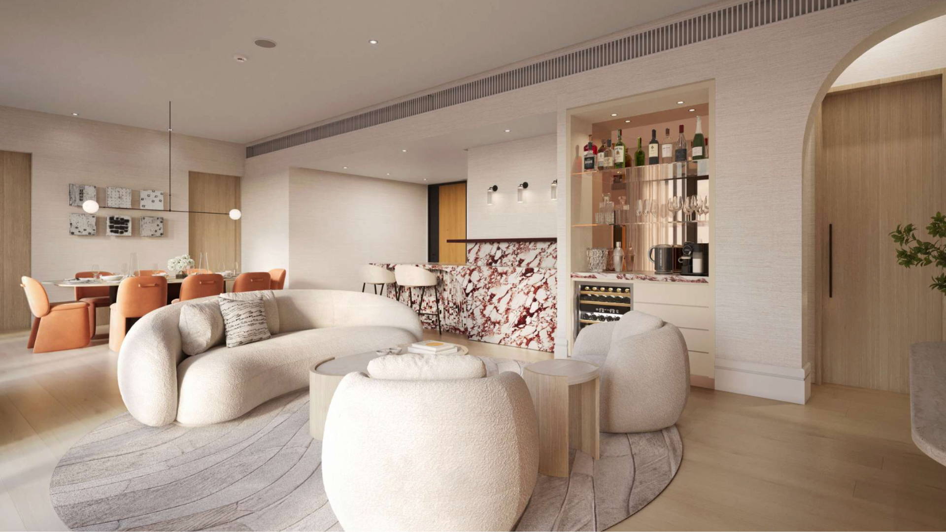Delano Dubai Suite Wohnzimmer