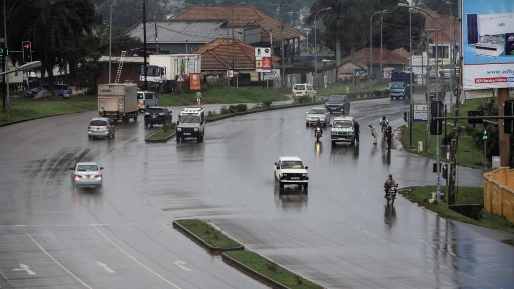 Entebbe Street In The Rain