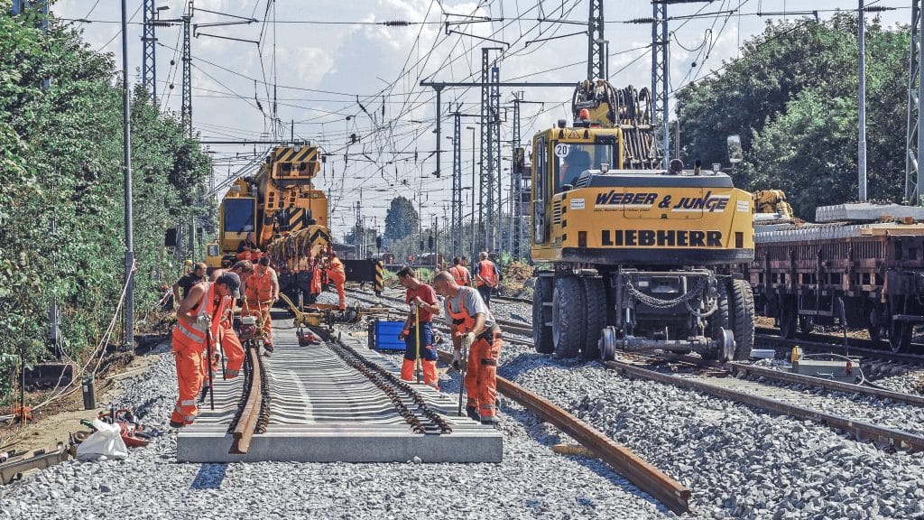 Track Construction Site At Deutsche Bahn