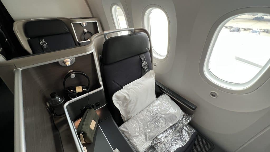 Qantas Business Class Sitz