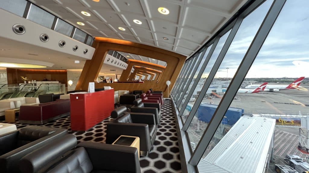 Qantas First Class Lounge Sydney Sitze