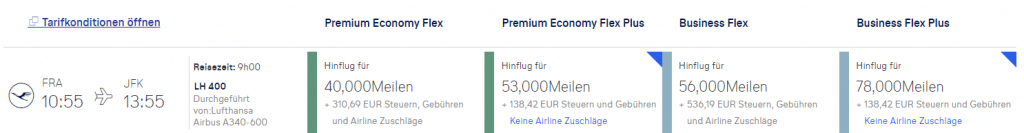 Lufthansa Flex Plus Prämie 