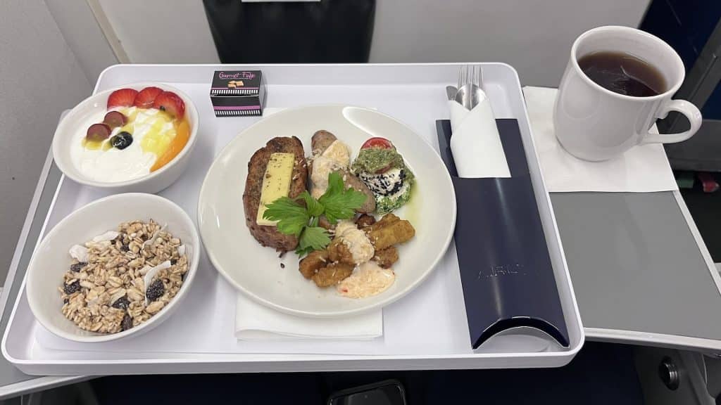 Airlink Business Class Breakfast