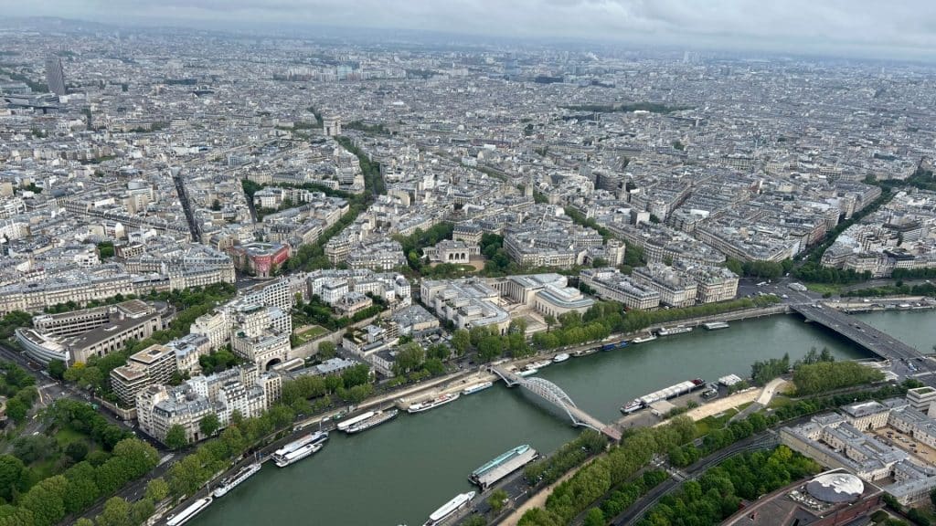 Ausblick Eiffelturm Über Seine