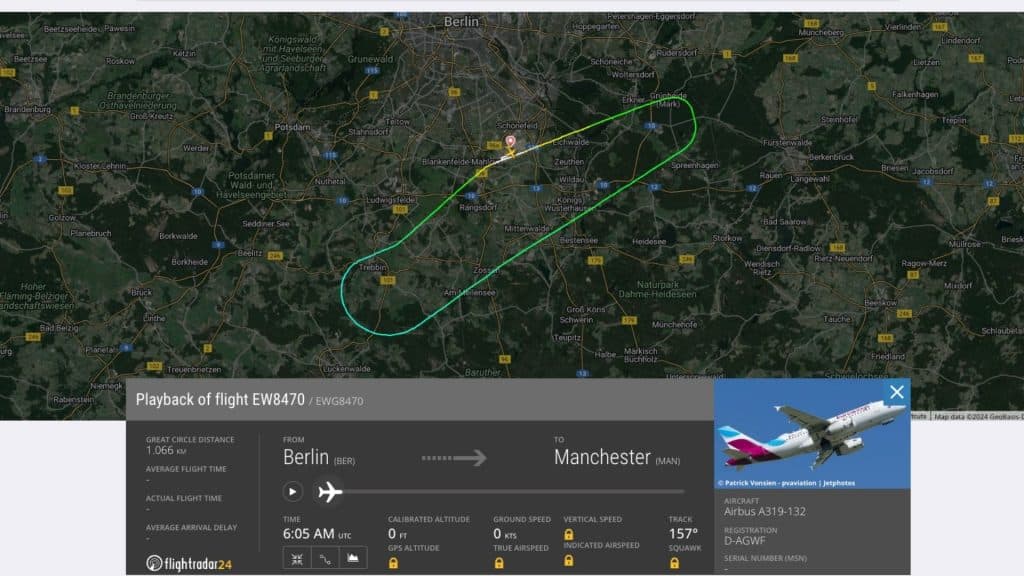 Eurowings Umleitung Berlin Manchester