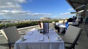 Hotel Grande Bretagne Athen Restaurant Ausblick