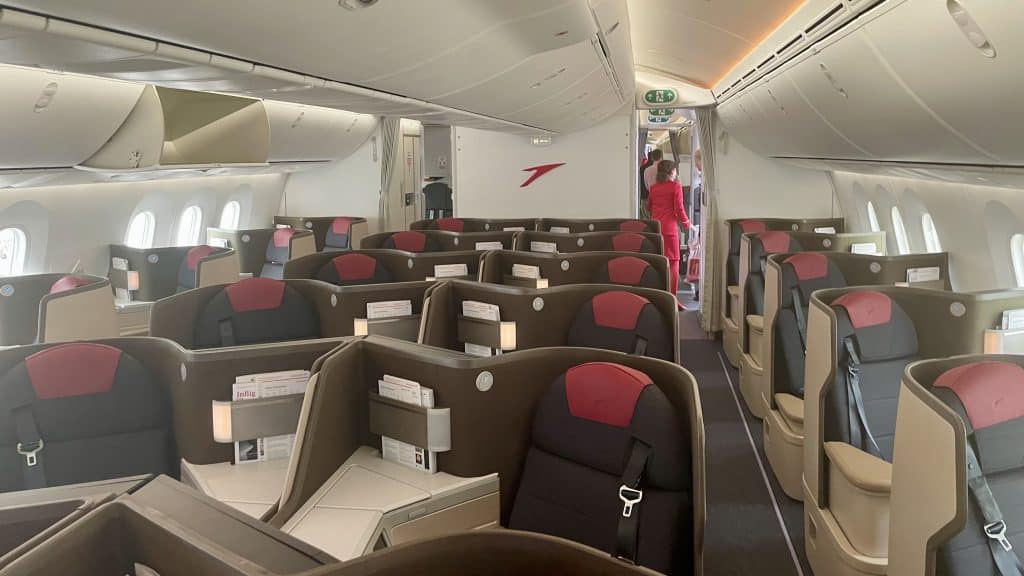 Die Austrian Airlines Boeing 787 Business Class Kabine