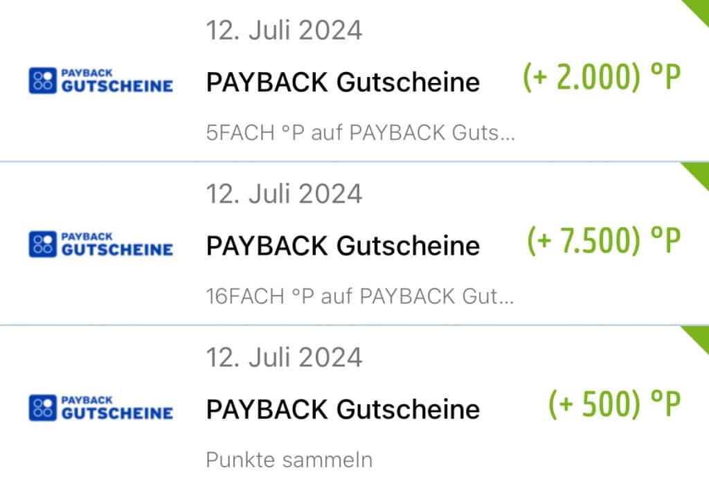 Dank eines Geburtstagscoupons, konnte ich sogar 21-fach Payback Punkte sammeln