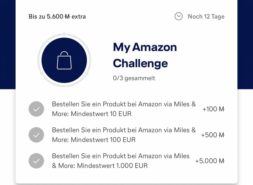 Dank der Challenge diesen Monat extra Meilen sammeln