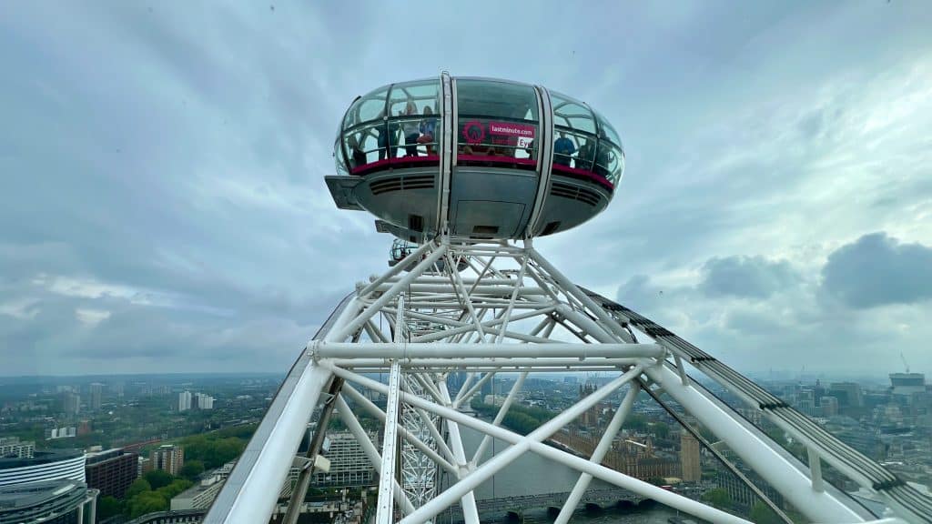 Das London Eye bot einen tollen Blick auf die gesamte Stadt