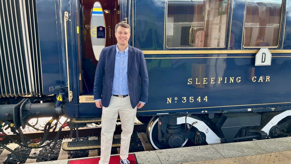 Stelldichein beim Boarding des Orient-Express