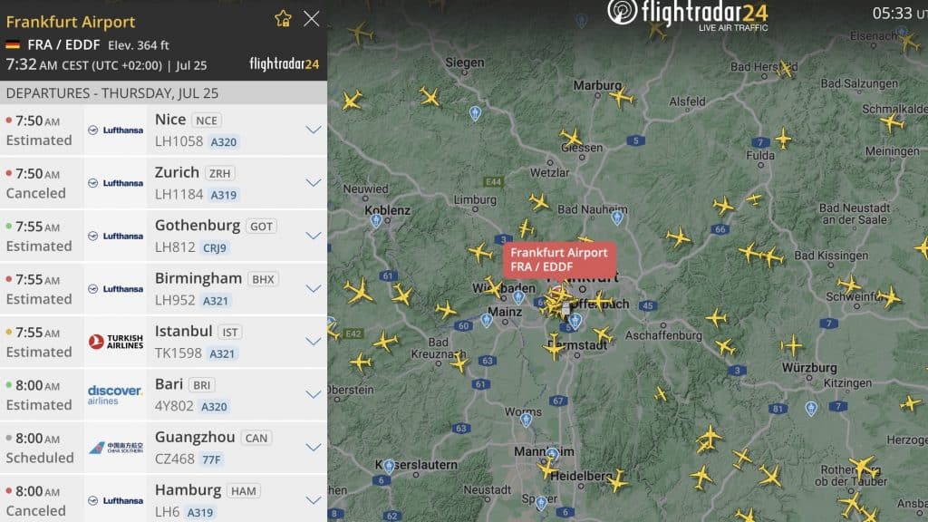 Klimaaktivisten FRA Departures