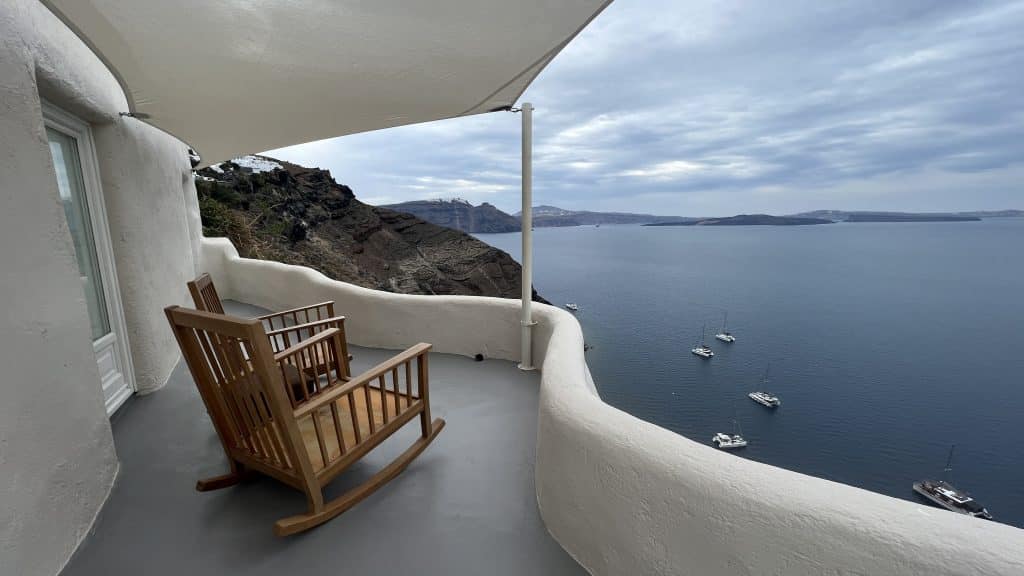 Mystique Santorini Ausblick Hotel 