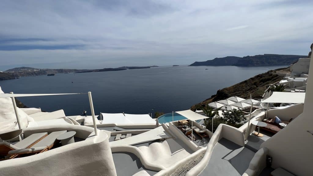 Mystique Santorini Ausblick Meer 