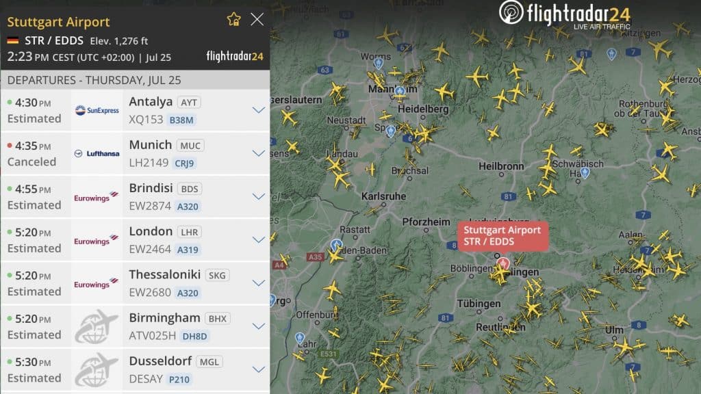 Stuttgart Departures Aktivisten