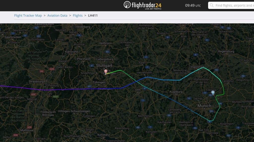 A380 Zwischenlandung Stuttgart