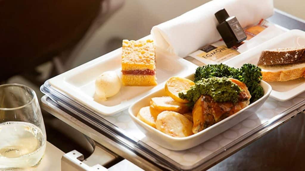 Air New Zealand Premium Economy Meal