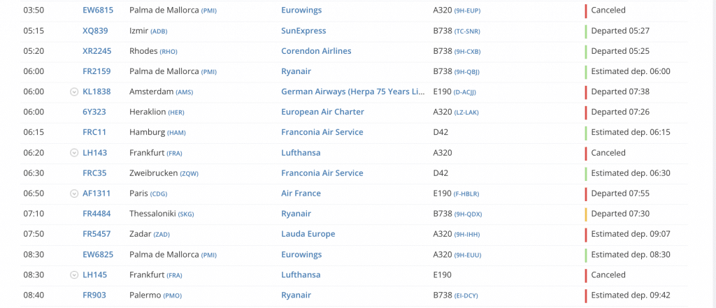 Flughafen Nürnberg flightradar