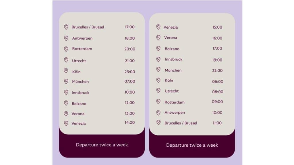 European Sleeper Venedig Fahrplan