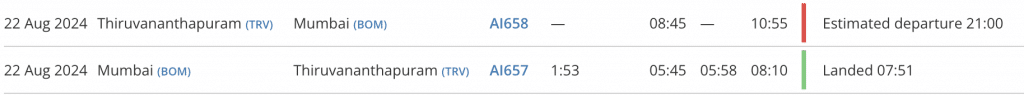 Flightradar Bomendrohung Air India