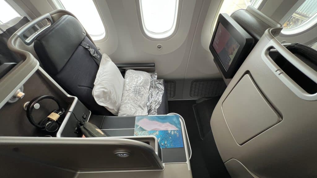 Qantas Business Class Boeing 787 Sitz