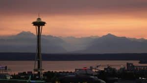 Seattle Sonnenuntergang Skyline