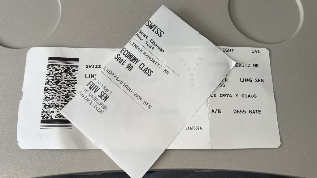 Swiss Standby Boarding Pass