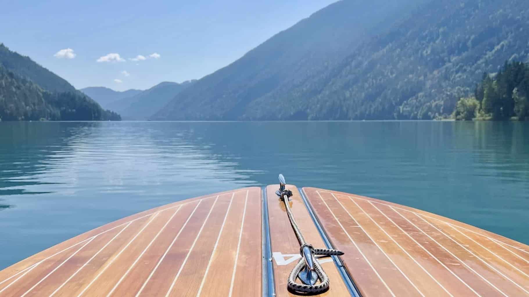 Weissensee Boot Ausblick