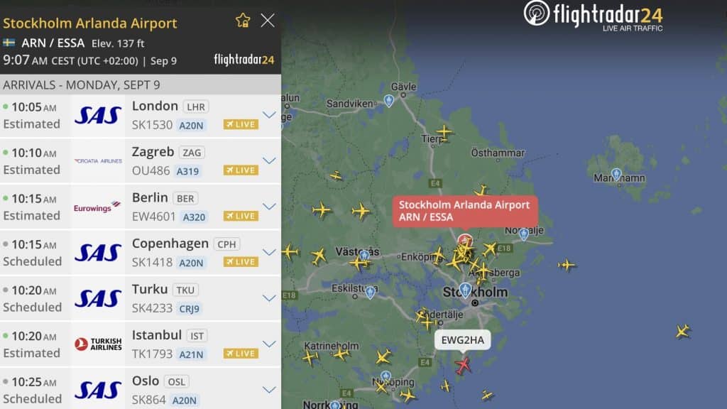 Arrivals Stockhom Arlanda