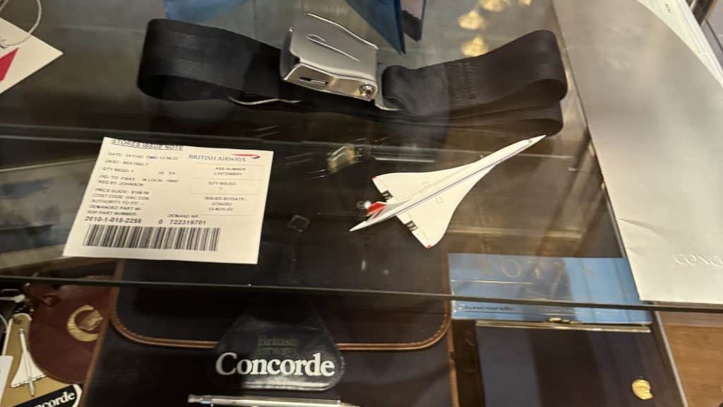 British Airways Concorde Room London Ausstellungsstueck