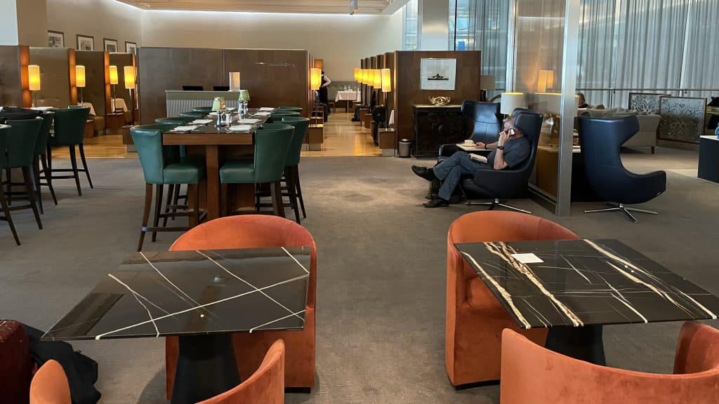 British Airways Concorde Room London Sitzmoeglichkeiten