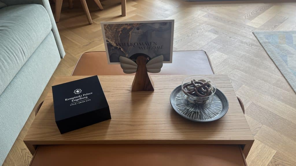 Kempinski Palace Engelberg Willkommensgeschenk